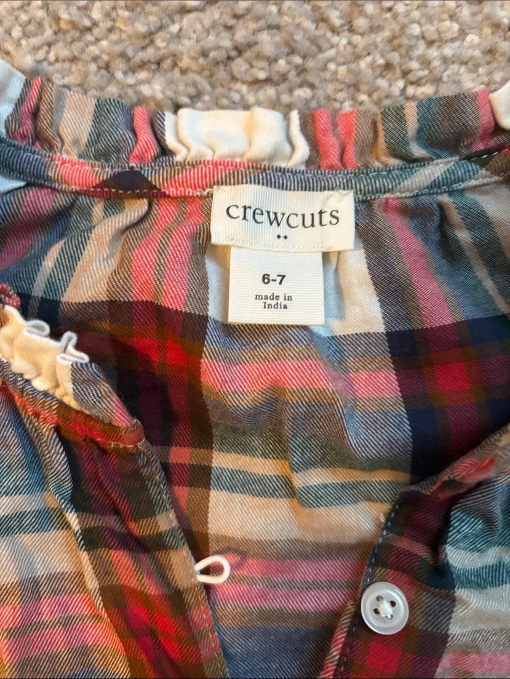 Crewcuts plaid button